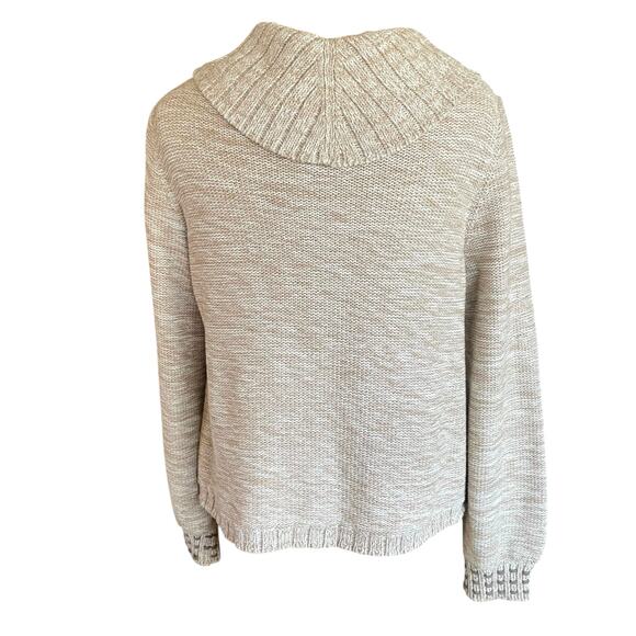 jh Collectibles Cardigan Tan Pastel Button Front Shawl Collar LG Trendy Preppy - Picture 4 of 8